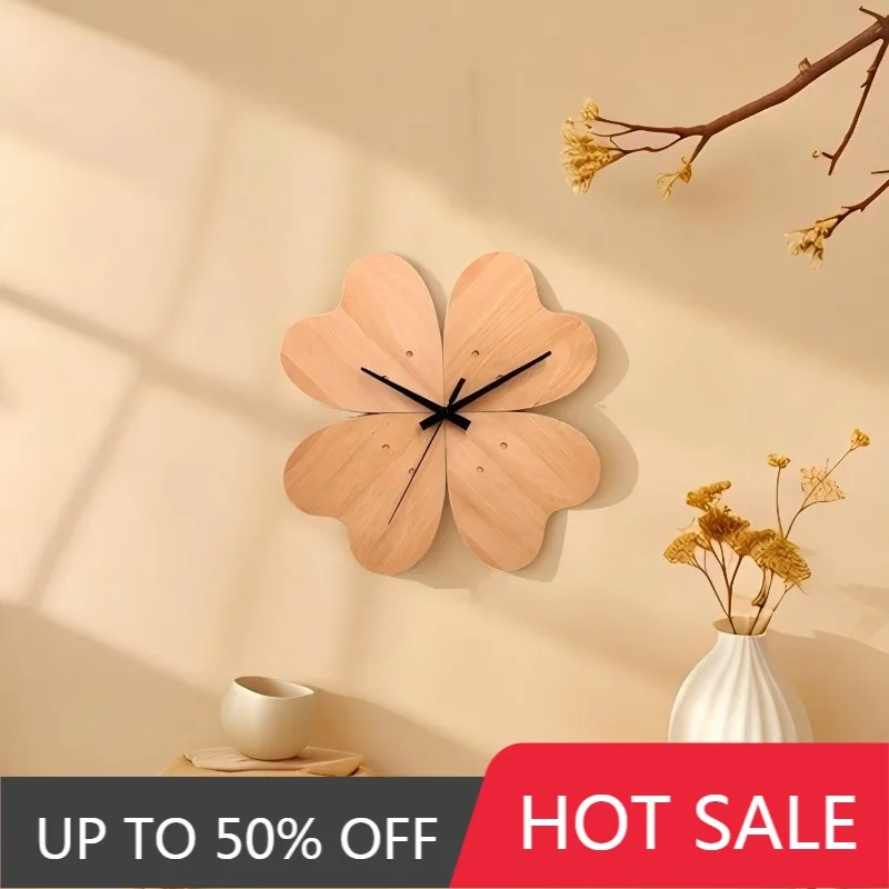 Wood Wall Clock Decorative Wall Watch Luxury Aesthetic Large Clocks Minimalist Silent Elegant Living Room Watches Home Decor