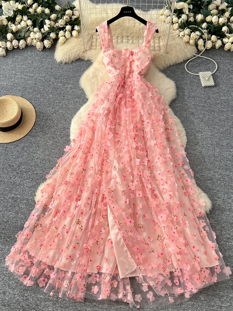 Ele Ladylike Off-oulder Floral Embroidery Dr Women's High Waist A-Line Skirt Sle Summer Faion French Sle