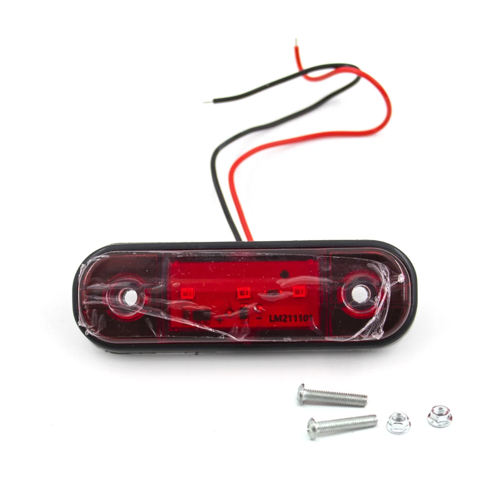 1pc 12V-30V 3LED Side Marker Light Car External Light Warning Tail Clearance Light Signal Brake Lamp for Truck Lorry Bus Trailer