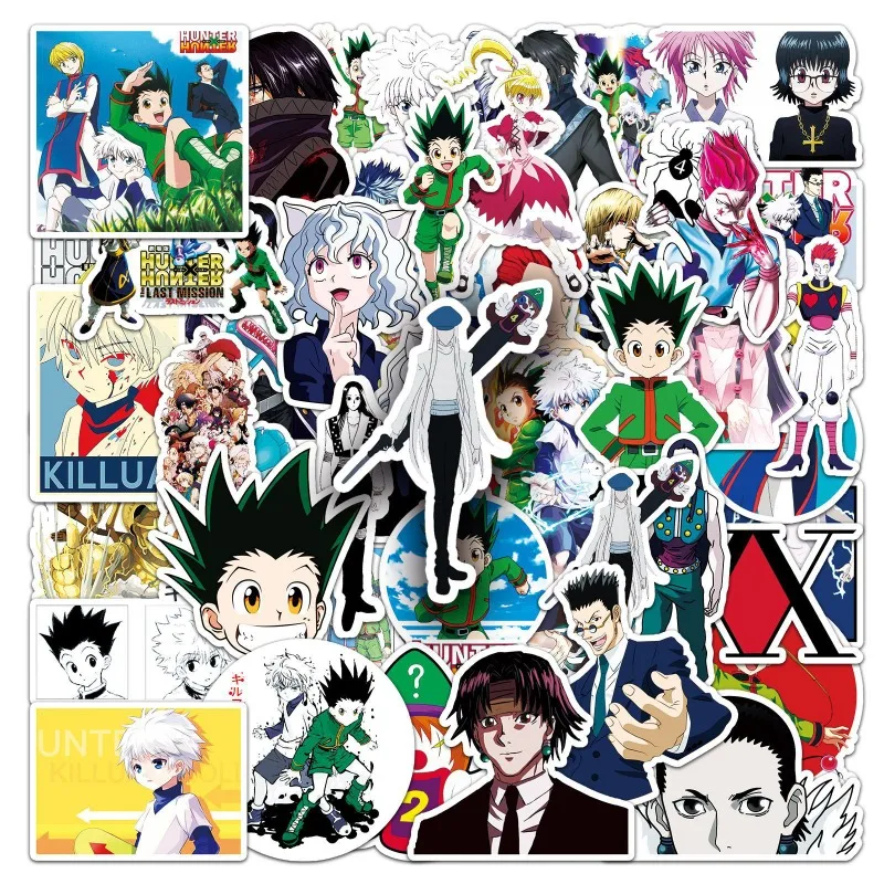 50pcs  Anime  Hunter X Hunter Graffiti Personalized Cute Japanese  DIY PVC Stickers for Skateboard & Luggage