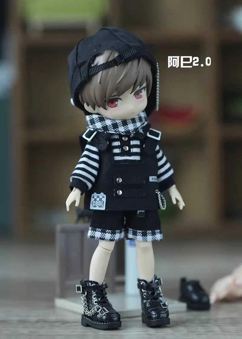 الحلزون 1/12 12 نقطة OB11 ملابس دمى العصرية سوبر كول سترة علوية السراويل طقم قبعات نموذج Ashi 2.0 P9 UFDOLL Bjd الجسم في المخزون