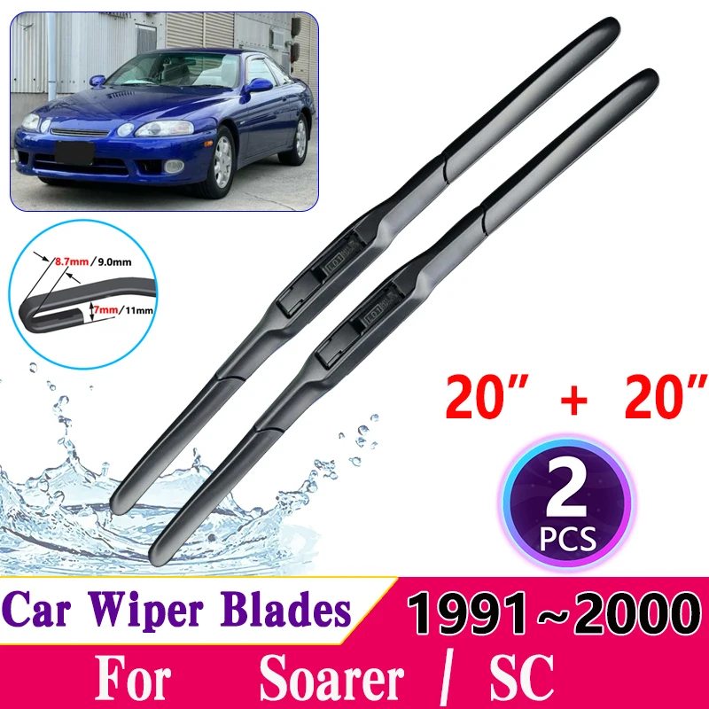 for Toyota Soarer Z30 Lexus SC MK3 1991~2000 1998 Car Front Windscreen Wipers Auto Blades Wipers Blade Car Accessories U J Hook