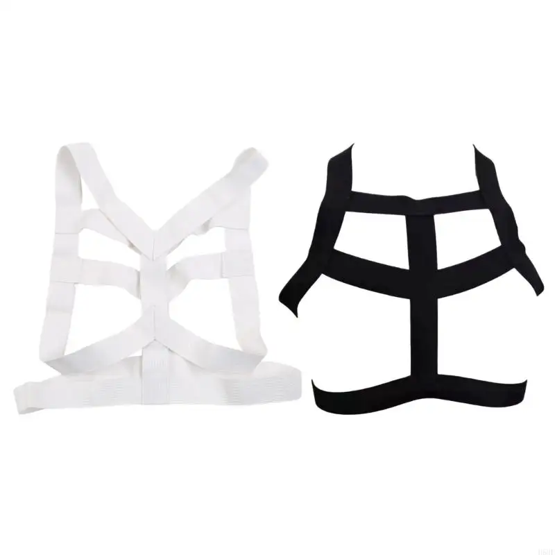 

H58E Men Chest Harness Belt Elastic Shoulder Body Strap Raves Cosplay Costume Halter Belt Muscles Protector for Men Gifts