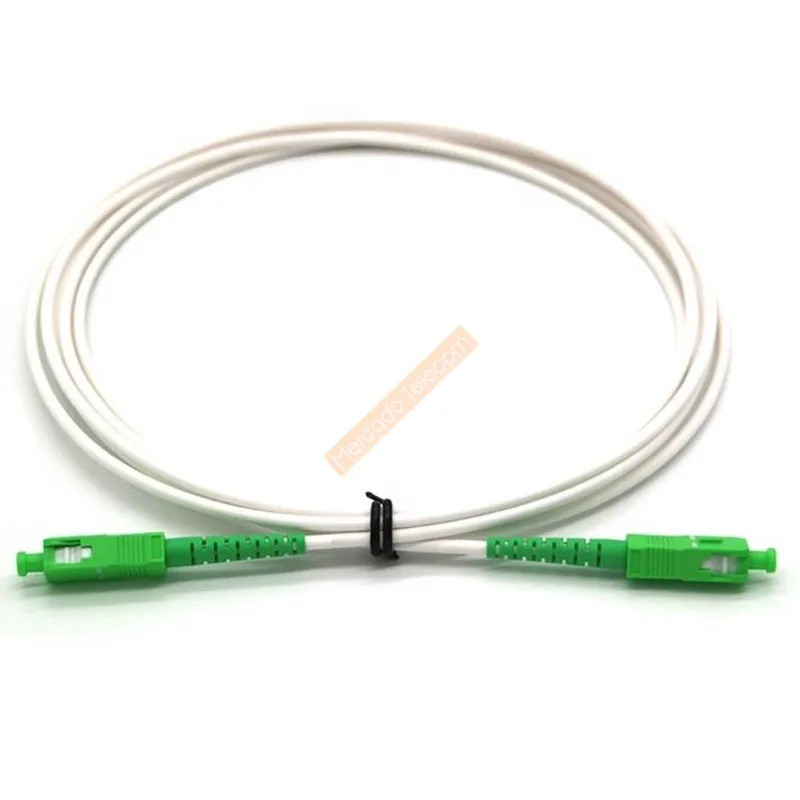 Fil à fibre optique APC SC à SC, monomode, 1 cœur, câble d'extension intérieur, Simsake Convert, patch rette, 1 m, 3m, 5m, 10m, 20m, 30m