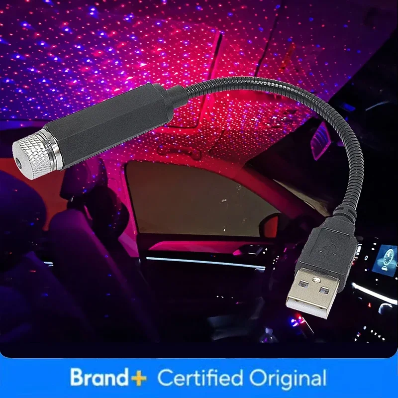 

LED Car Roof Star Night Light Projector Atmosphere Galaxy Lamp USB Ambient Light Adjustable for Auto Home Decor Galaxy Lights