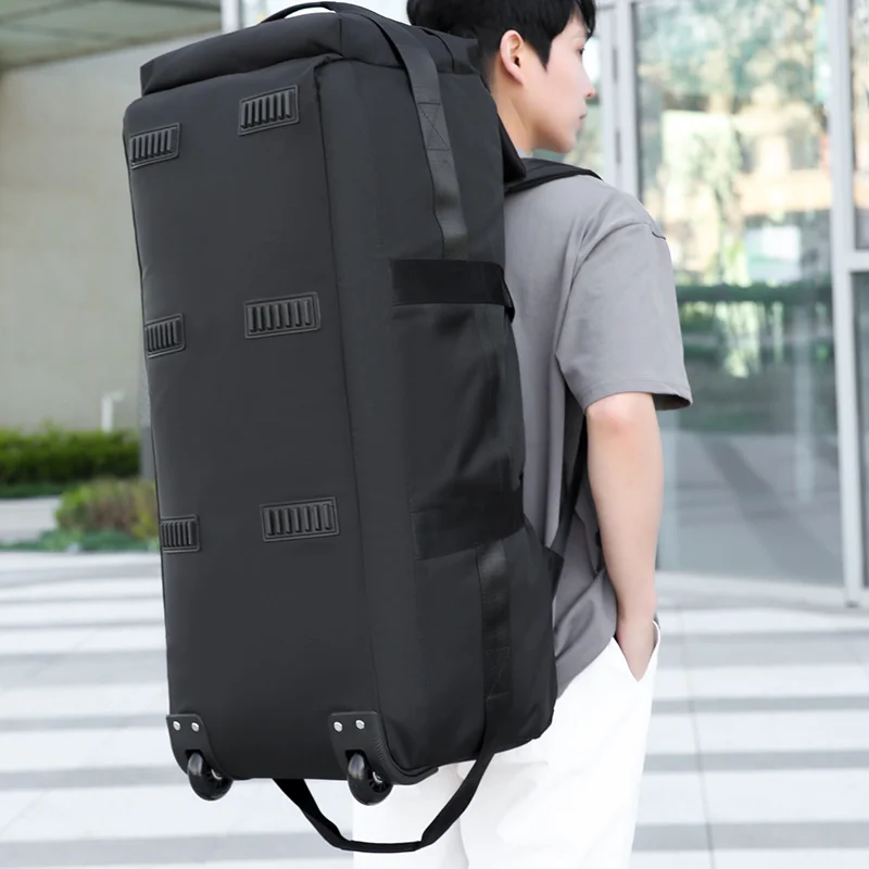 Multifunction With Wheel Travel Large Capacity Duffle Durable Simple Handbag Luggage Suitcase Wheeled Backpack Rolling Suitcase