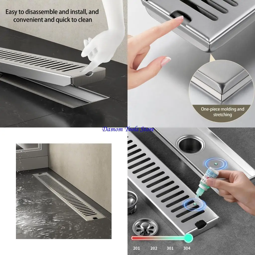 57BE Practical Sturdy Stainless Steel Drain Barhroom Accessory for Home Interior