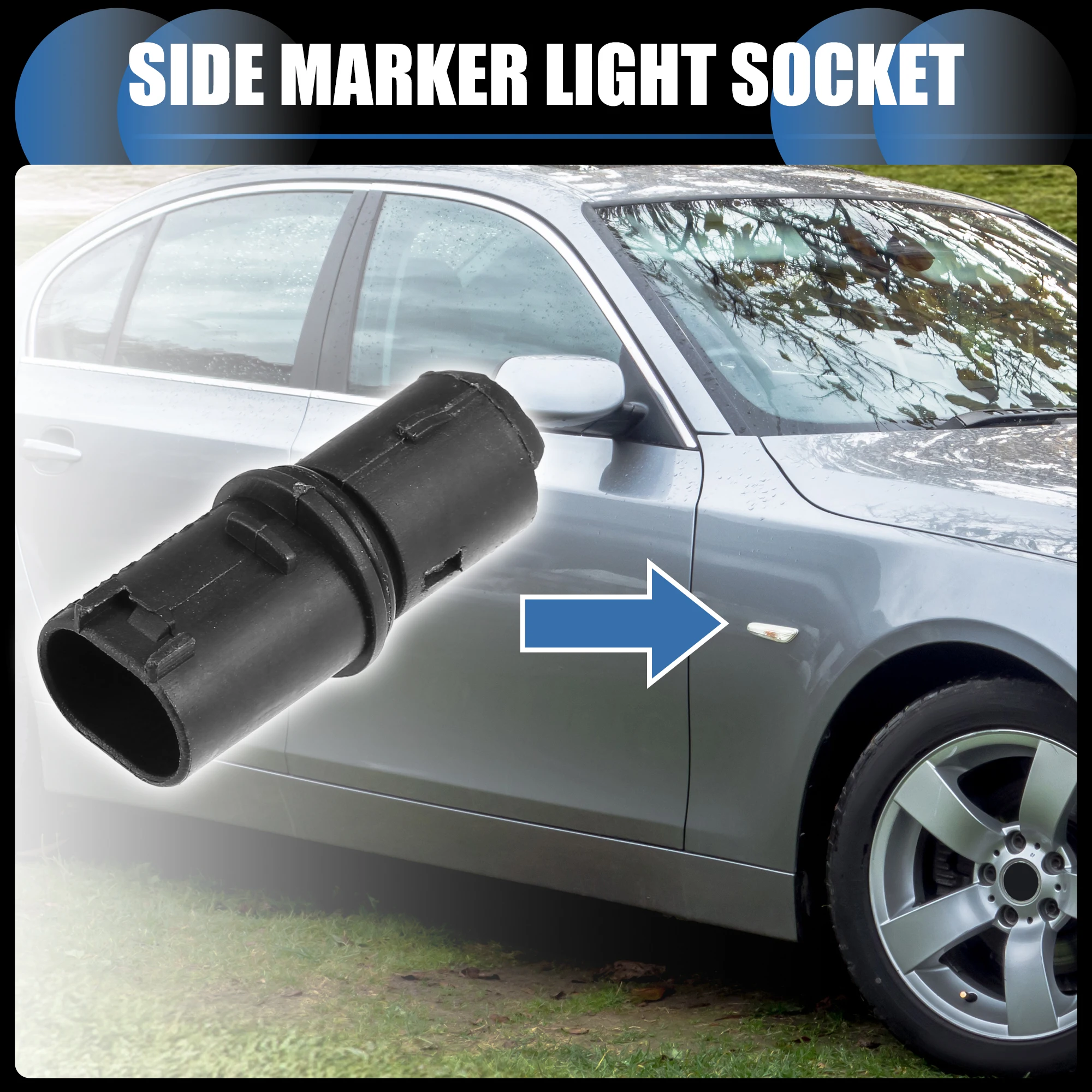 UXCELL 1/2pcs Side Marker Light Socket, License Plate Lamp Connector No.63138382104 for BMW Mini Cooper 3 5 Series