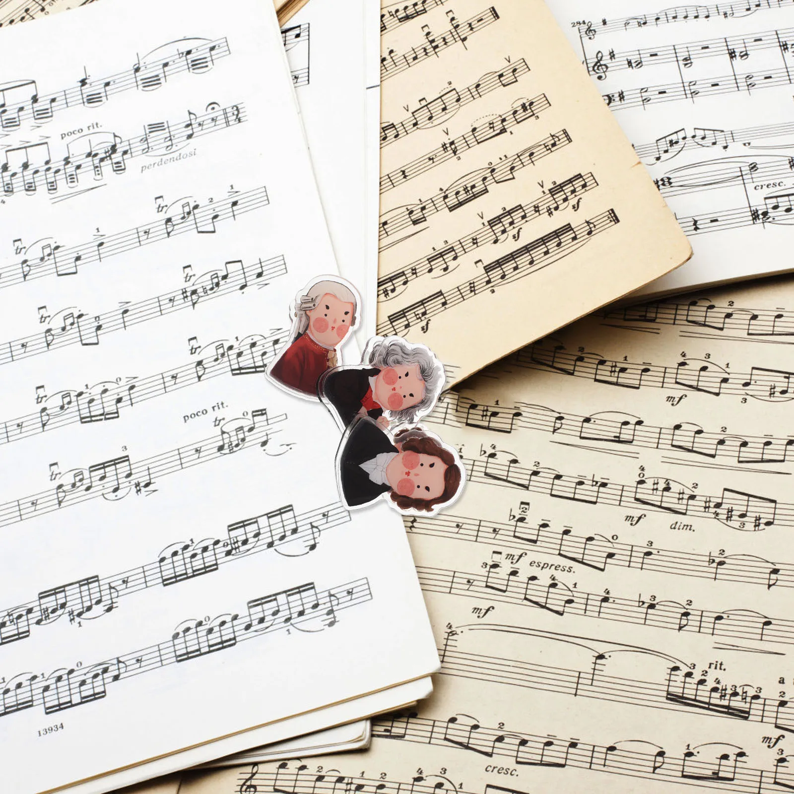 

3pcs Sheet Music Clips For Piano Violin Cartoon Music Book Page Holder Portable Lightweight Clip For Musicians Instrument