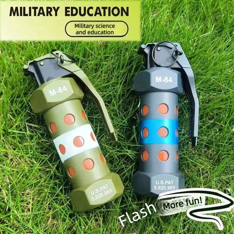 Tactical M84 Dummy Grenade Model Strobe LED Survival Light Outdoor Camping Lighting Imitation Prop Military Cosplay Gear CS Game view 2