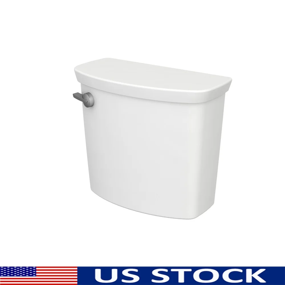 

Glenwall VorMax Toilet Tank Right-Hand Trip Lever 1.28 GPF Efficient Water Saving White Bathroom Fixture
