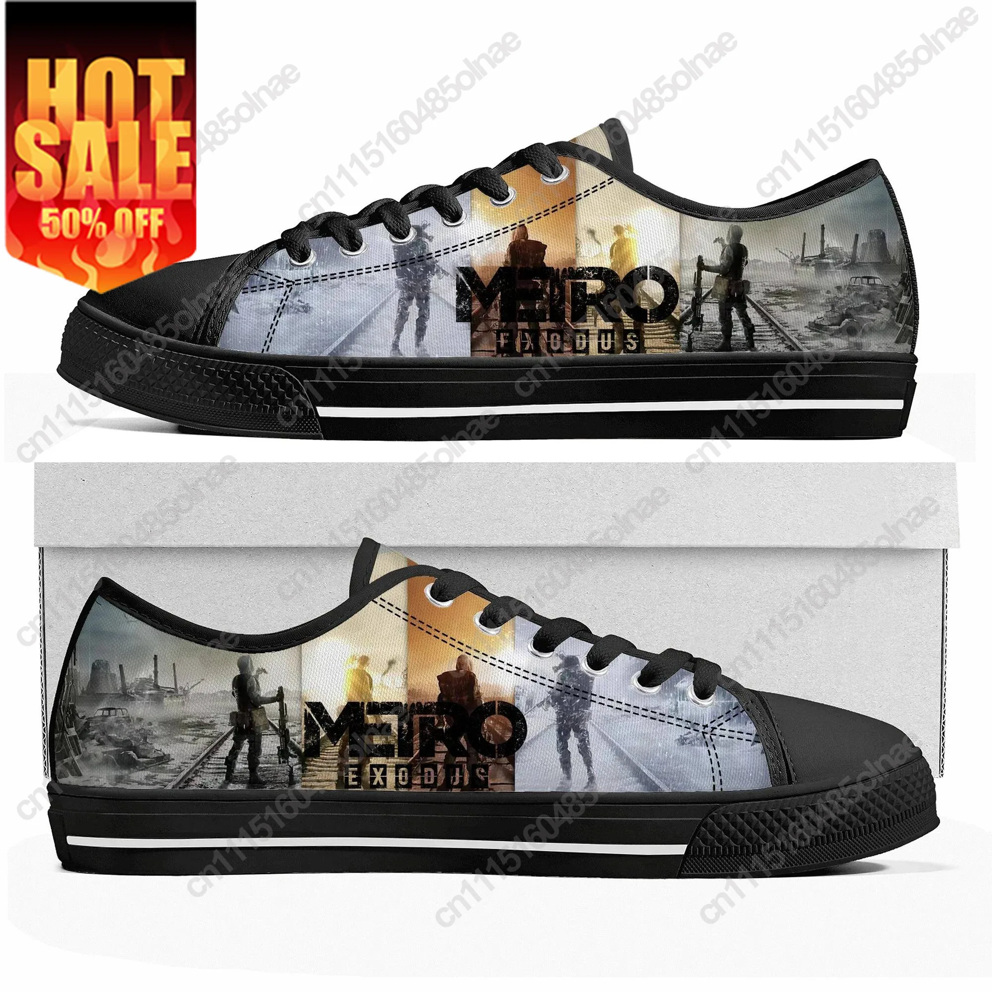 Men Shoes Metro - Metro Exodus Custom Low Top Sneakers