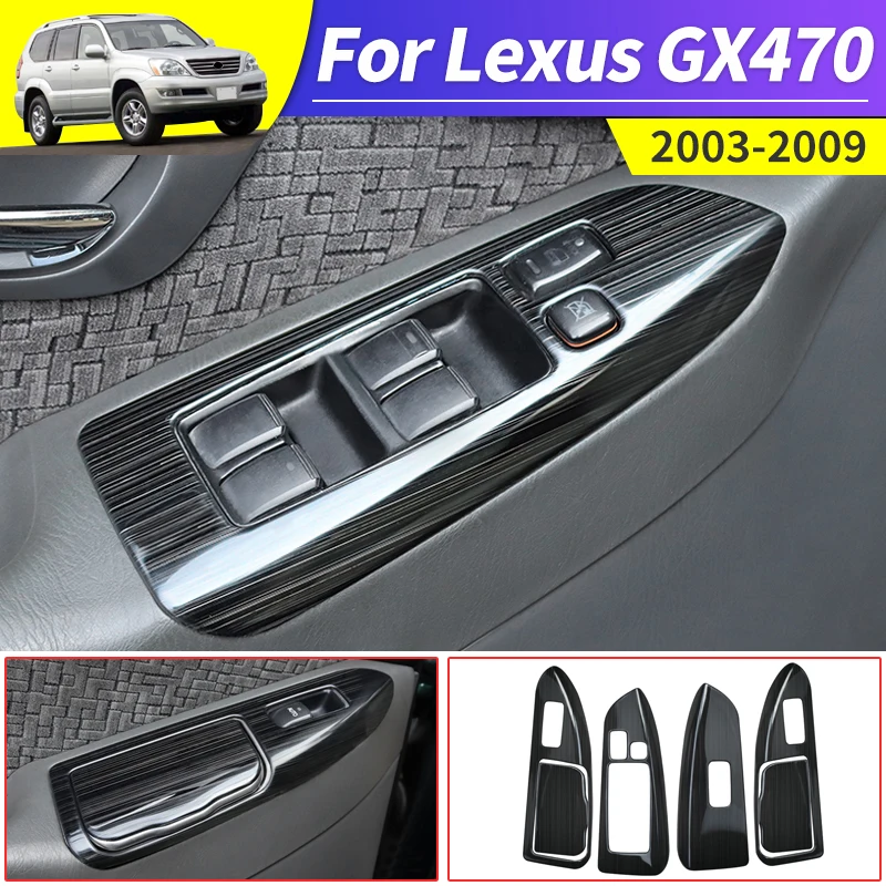 For 2003-2009 Lexus GX 470 GX470 2008 2007 2006 2005 2004 Interior Door Button Control Panel Decorative Modification Accessories