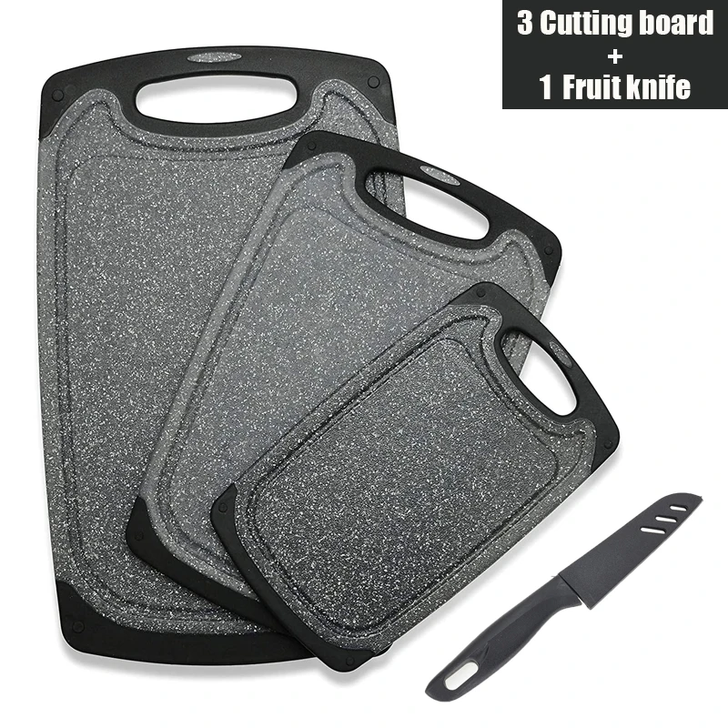 Kitchen Cutting Board，Large-Small Cutting Board Set of 3,  Easy Grip Handle, Non-Slip Rubber Cutting Board，Kitchen Accessories