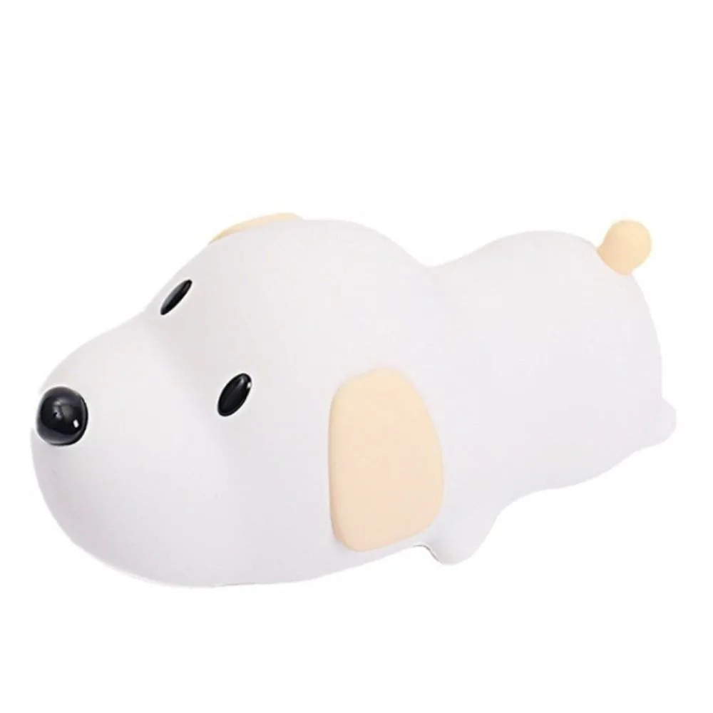 

Baby Toy Silicone Papa Puppy Night Lamp USB Rechargeable Touch Sensor Puppy Night Light Dimmable Soft Animal Lamp Bedroom Decor
