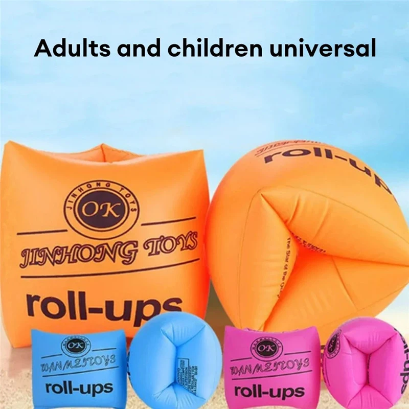 Brassard de natation gonflable pour enfants et adultes, anneau de natation, piscine d'été en plein air, jouet d'eau de plage, manchon flotteur, train de natation, 2 pièces/ensemble