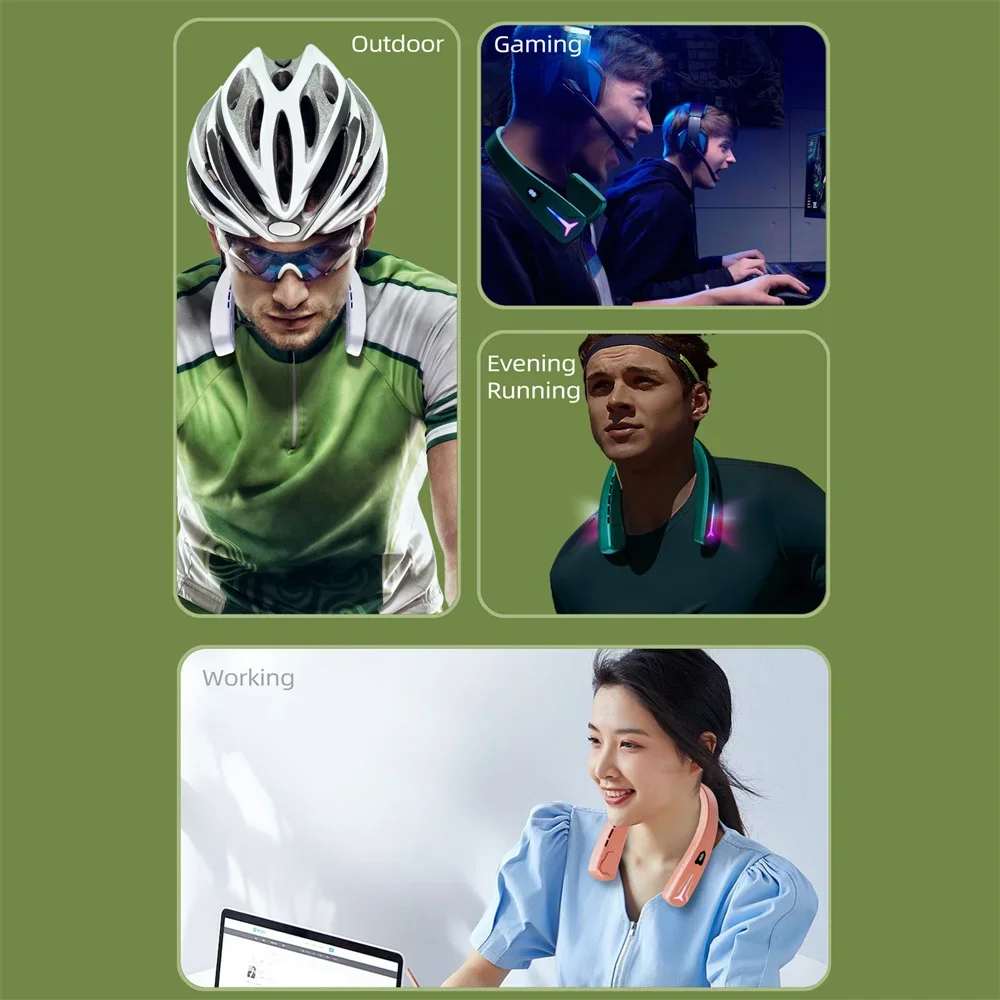 ブルートゥーススピーカー,ポータブルブレードなし,サイレントファン,USBデジタルディスプレイ,電気音楽スピーカー,旅行,屋外,2in 1