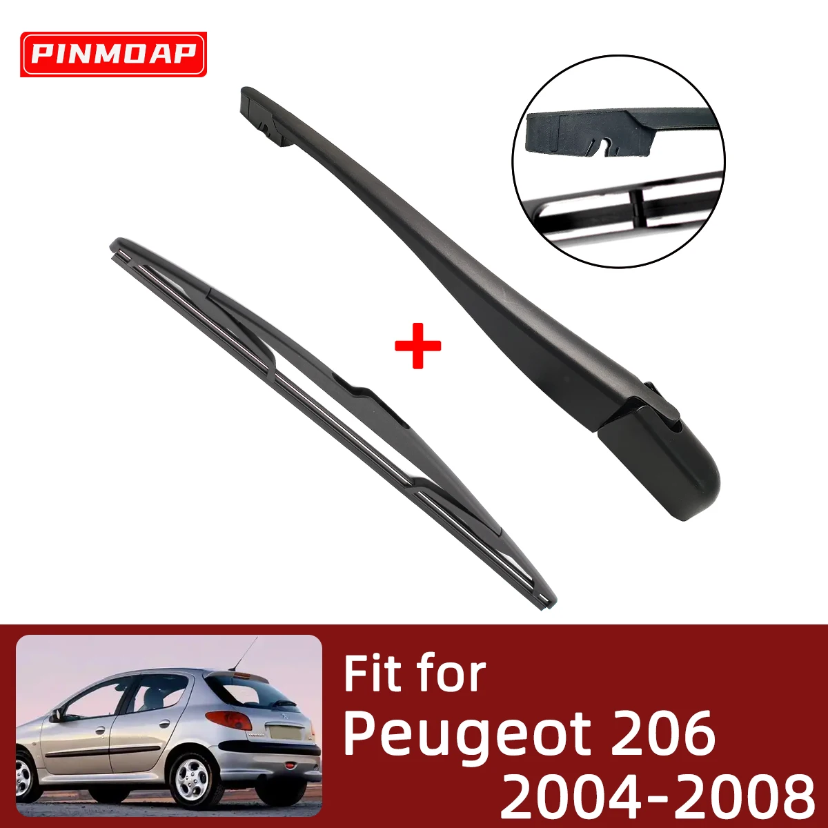 

Комплект щеток и рычагов заднего стеклоочистителя для Peugeot 206л 2004--2008 Лобовое стекло Заднее стекло