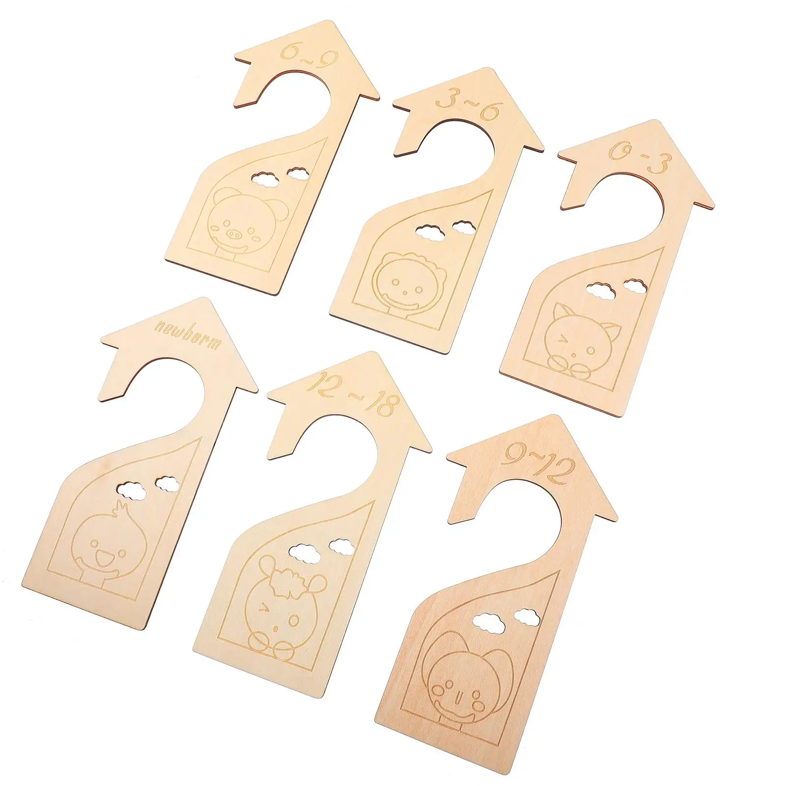 

6pcs Wooden Divider for Baby Nursery Clothes Organizer Closet Separators Drawer Wardrobe Newborn Infant Storage Box