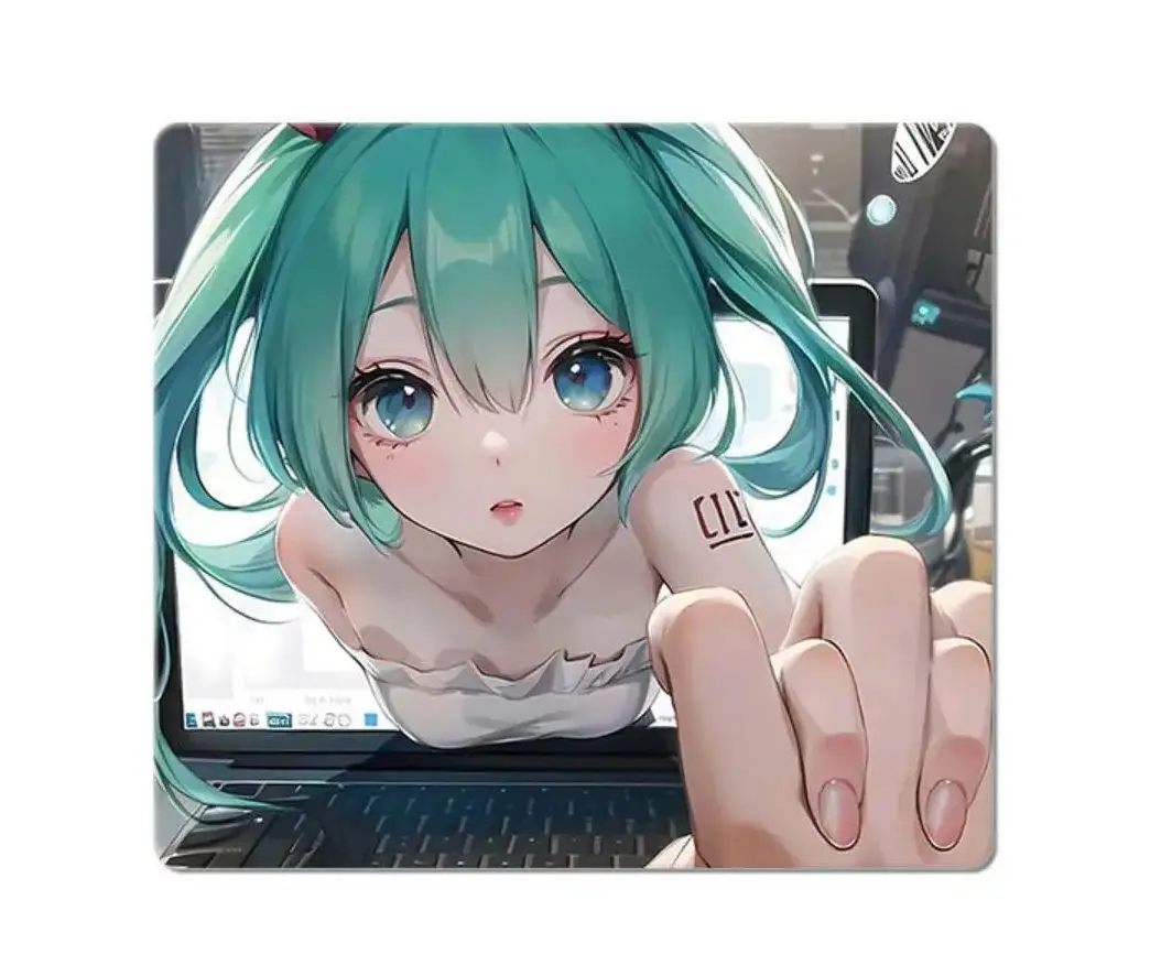 Cute Girl Glass Mousepad Sora Game Mouse Pad Customized Pattern Tempered Smooth Gaming Desk Mat Fps Esports Office Gaming