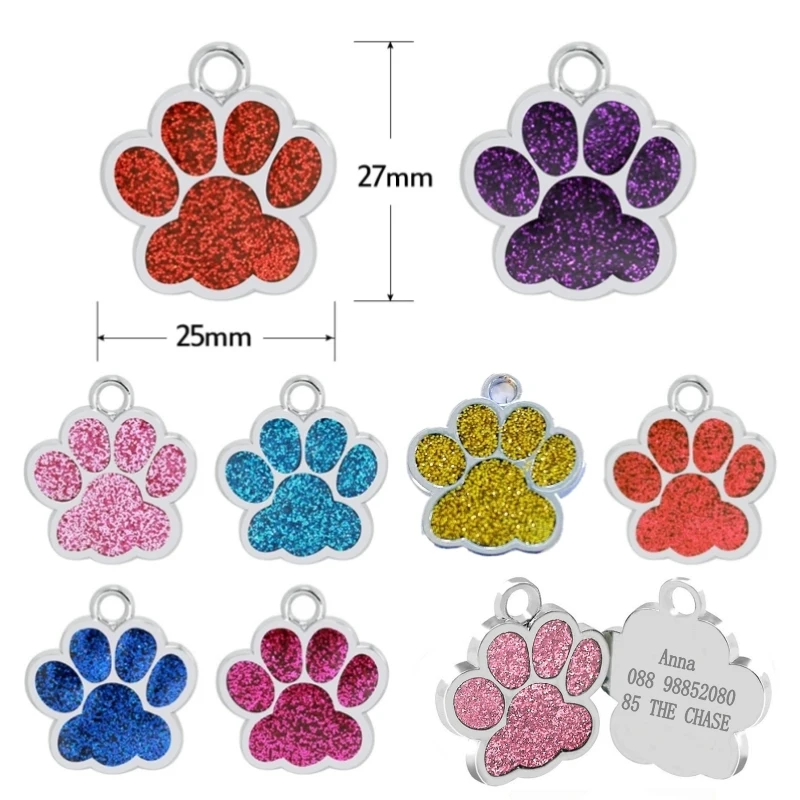 Stainless Steel Pet Dog Name Collar Pendant Personalized Dog Tag Pet Supplies Free Engraved Dog Keychain Anti-Lost Cat Id Tags