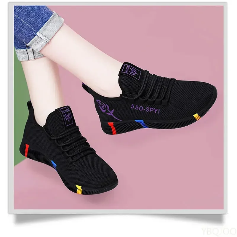 

Fashion 2022 Women's Breathable Non-slip Platform Autumn New Casual Shoes Korean Running Shoes Black Sneakers shoes for women