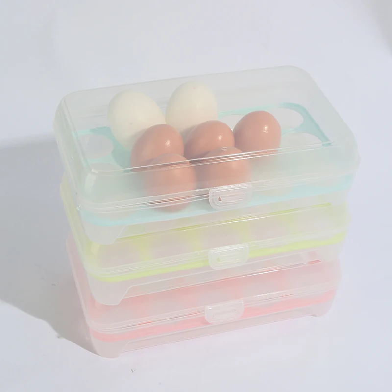 1PC Egg Storage Fresh Box 15 Compartment Egg Crash Proof Storage Box Portable Egg Compartment Egg Tray