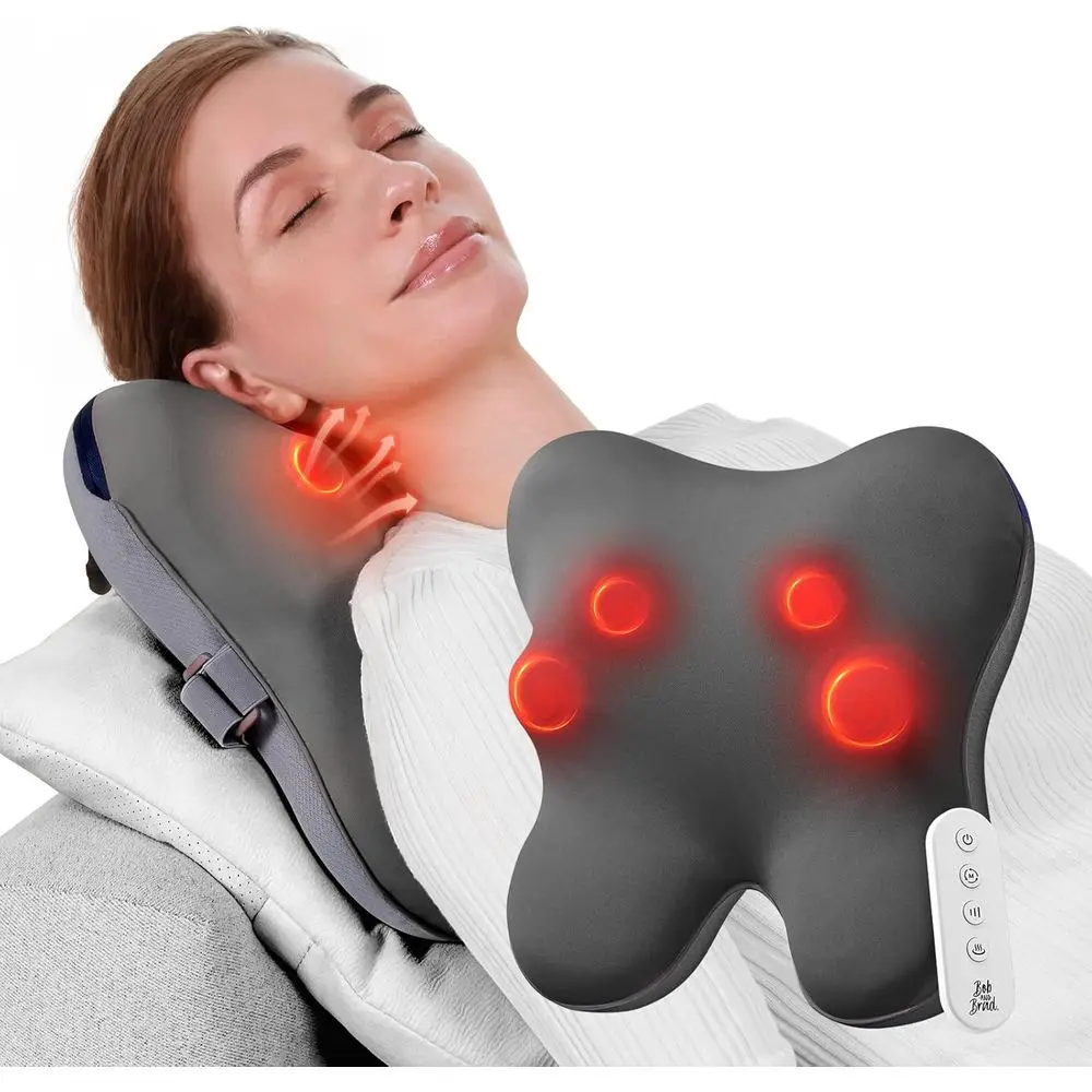 

Heated Shiatsu Massage Pillow - 3-Level Deep Tissue Relief for Neck, Shoulders, Legs, and Back Pain