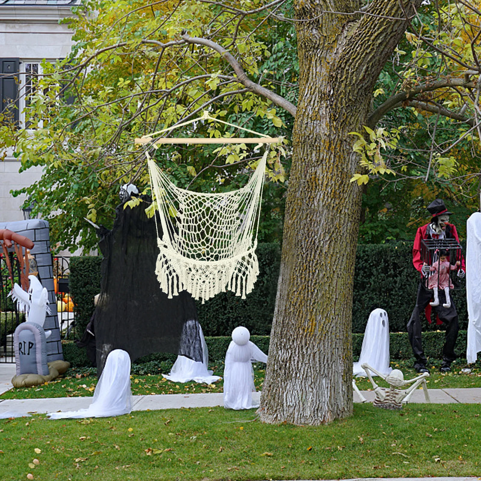 Tali Selempang Dengan Rumbai Beige