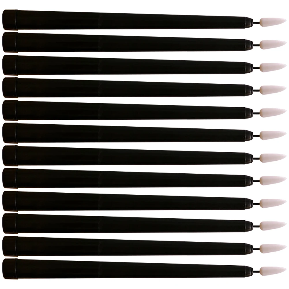 

12Pcs Black Flameless Taper Candle Light LED Home Decoration Christmas Wedding Table Decor