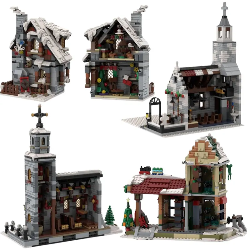 In-stock small particle building blocks MOC-79497 1518pcs Castle Building Toy 3D Model Gift Educational DIY Ornament