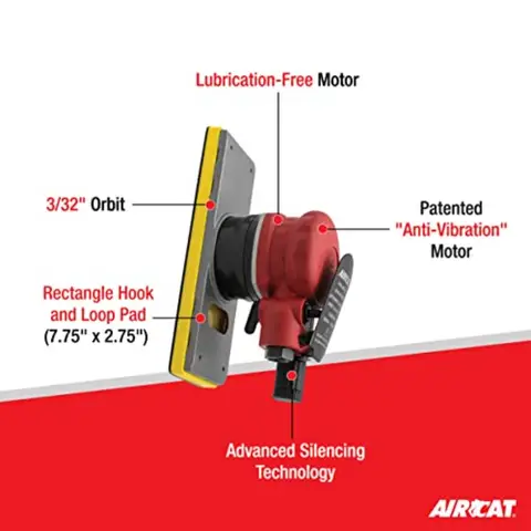 Pneumatiska verktyg 6700JBS332: Jitterbug-slipmaskin med 3 32-tums omloppsbana och 10 000 varv/min för precisionsslipning i bilverkstad 10 best sales pneumatisk luftslipmaskin - №3