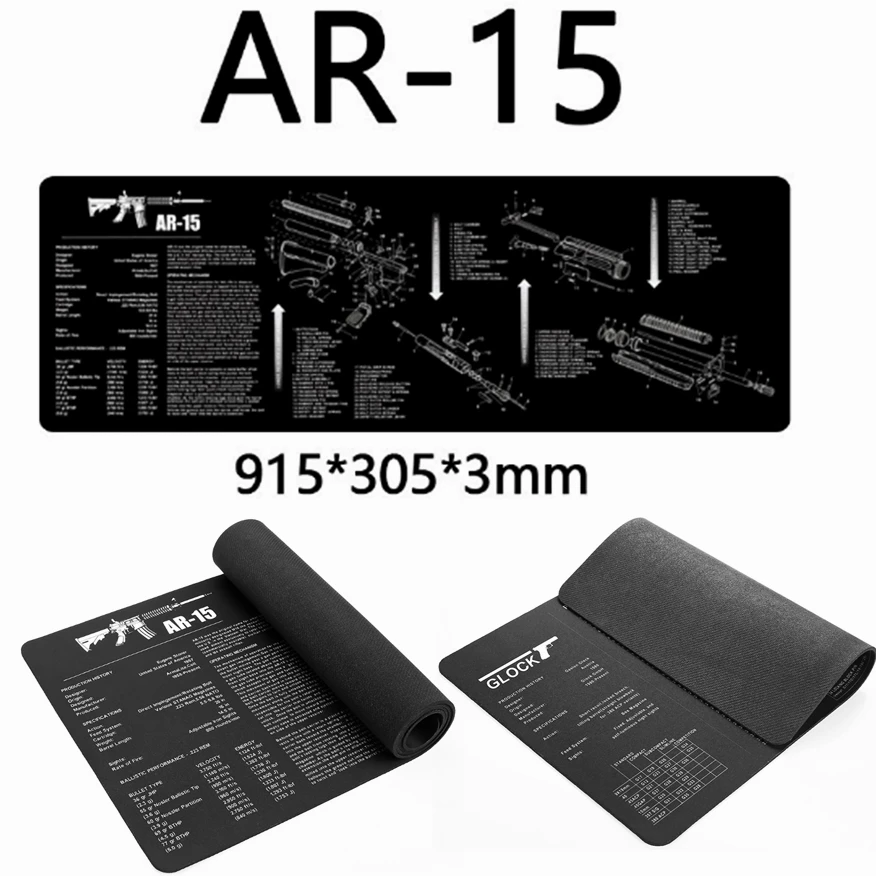

Коврик для чистки пистолета AR15 AK47 Glock colt1911 SIG SAUER P320 M92