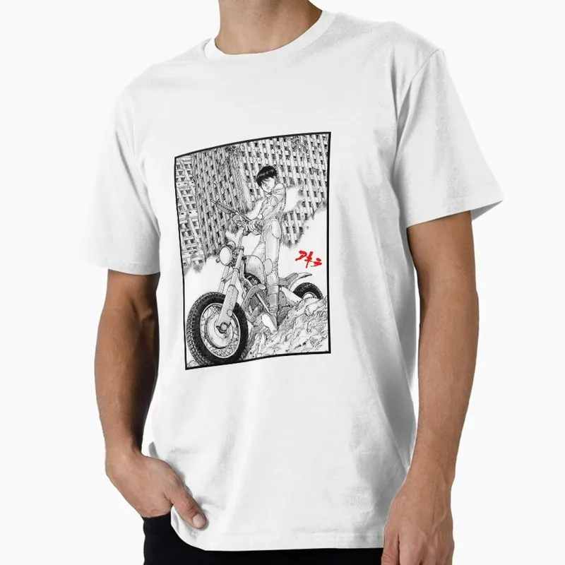 Akira Cyberpunk City Explosion Gift T‑Shirt Katsuhiro Otomo Retro Manga Shotaro Kaneda Neo‑Tokyo Anime Print Short Sleeve Tops