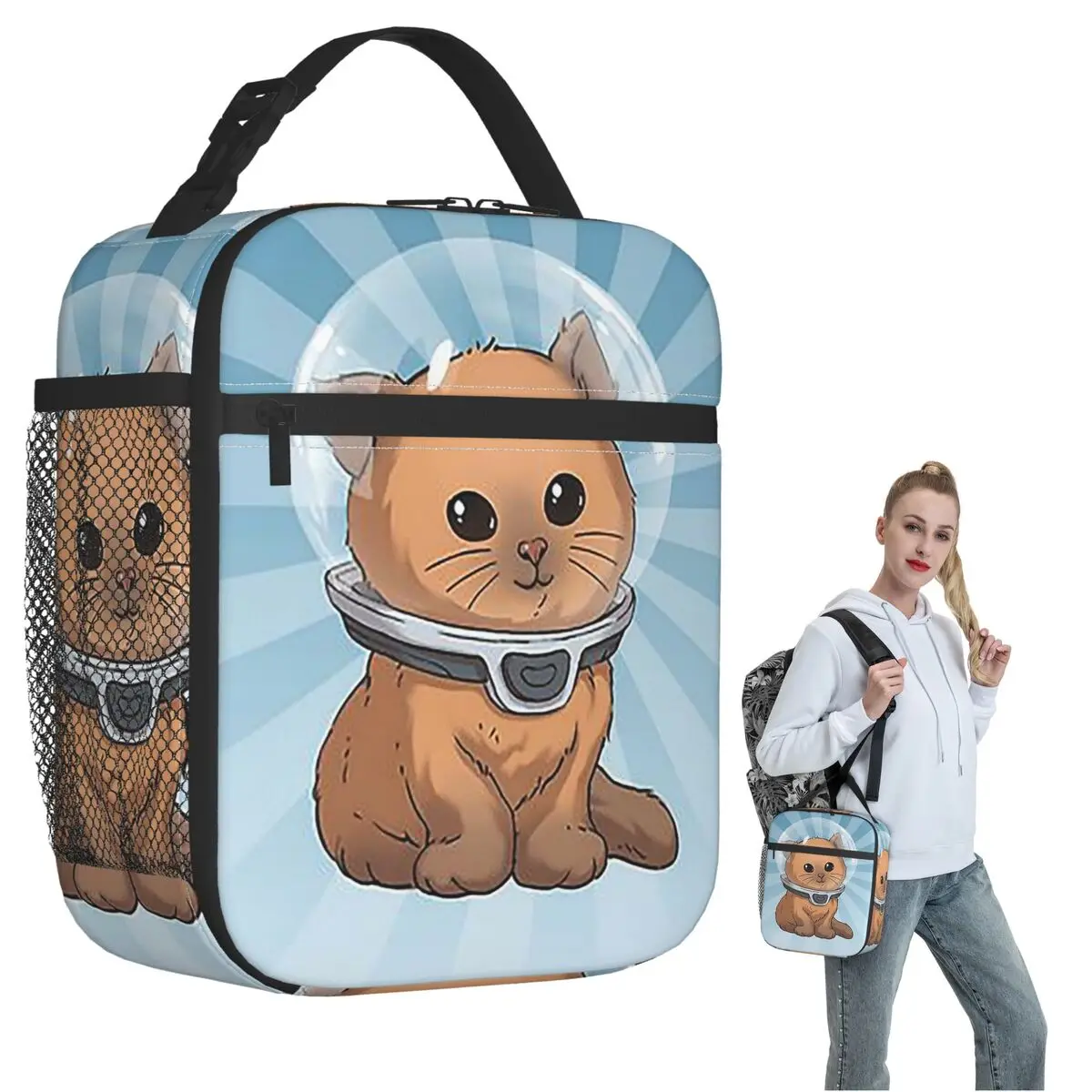

Термосумка для обедов Keep Calm Kitty для женщин и детей, герметичная, для еды, термосумка-тоут