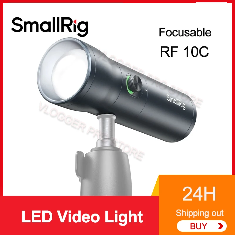 Smallrig-مصباح فيديو محمول قابل للاستخدام ، مصباح تصوير فوتوغرافي ، 10 واط ،-20 محول مترابط ، حامل ، RF 10C