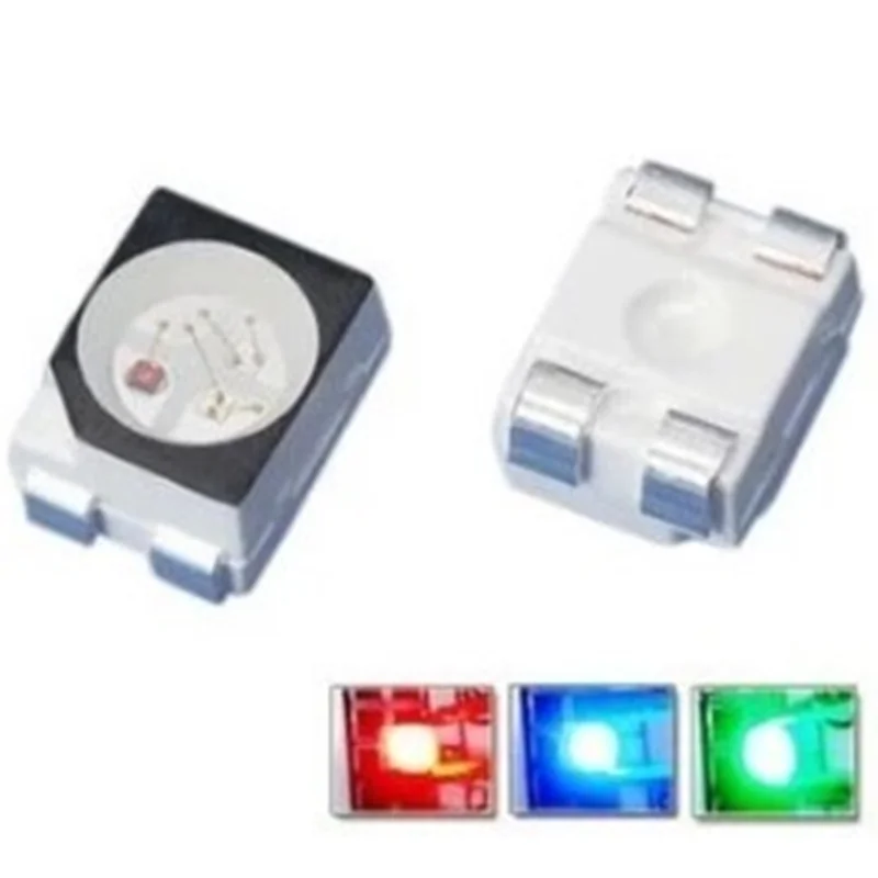 20pcs 100pcs 1210 SMD LED 3528 Red-Green-Blue LED Seven-Color Tri-Color Three Color RGB Controllable Common Anode/Common Cathode
