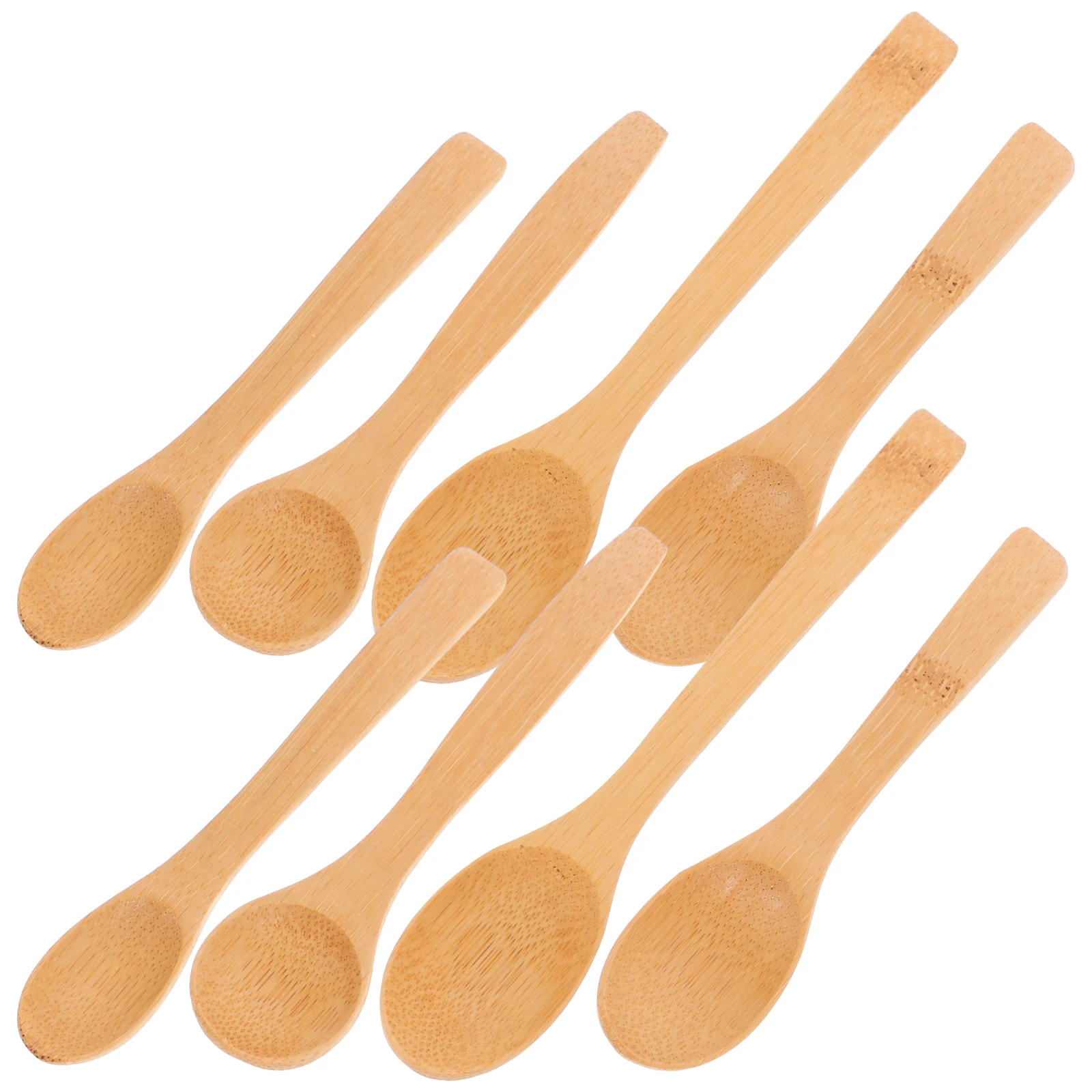 

8pcs Bamboo Dessert Spoons Kids Spoon Ice Cream Cake Serving Stirring Mini Spoons For Toddler Home Restaurant Use