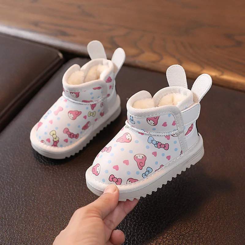 Cute Comfort Simple Girl Boots Warm Fashion Versatile Daily Winter Boots for Child Sweet Princess Artistic Exquisite Child Shoe