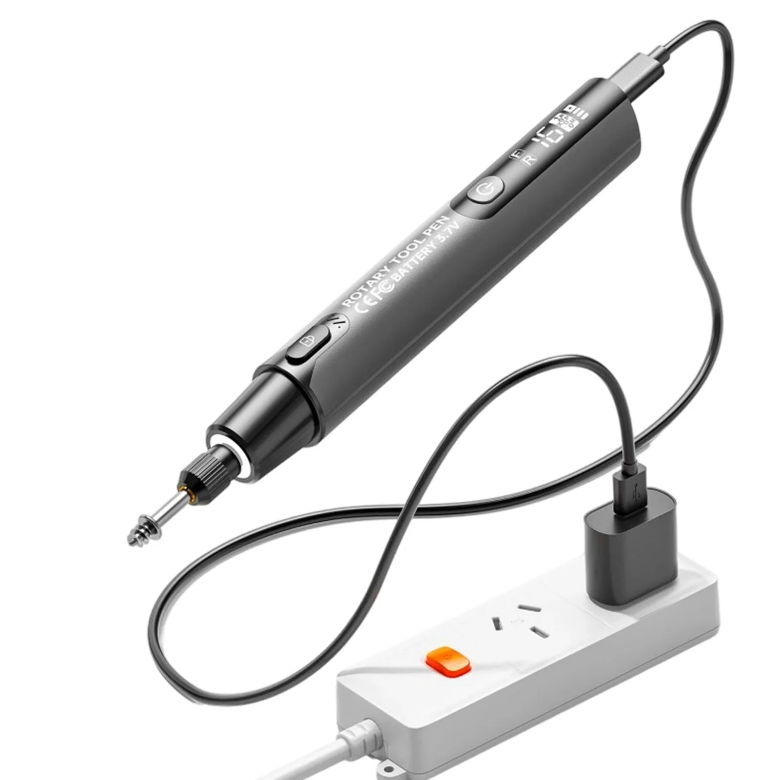 39Pcs Mini Electric Rotary Tool Kit with LED Digital Display Rechargeable Multifunctional Tools for Jewelry Making Handcrafting