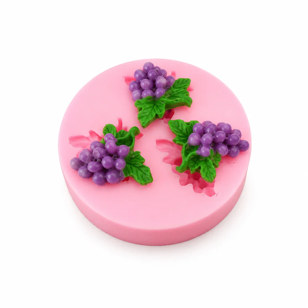 Fruit Molds  Scented Candle Mould  Soap   Resin Grape Pineapple Apple Mold Silicone Form Home Decoration Clay Craft  Moulds