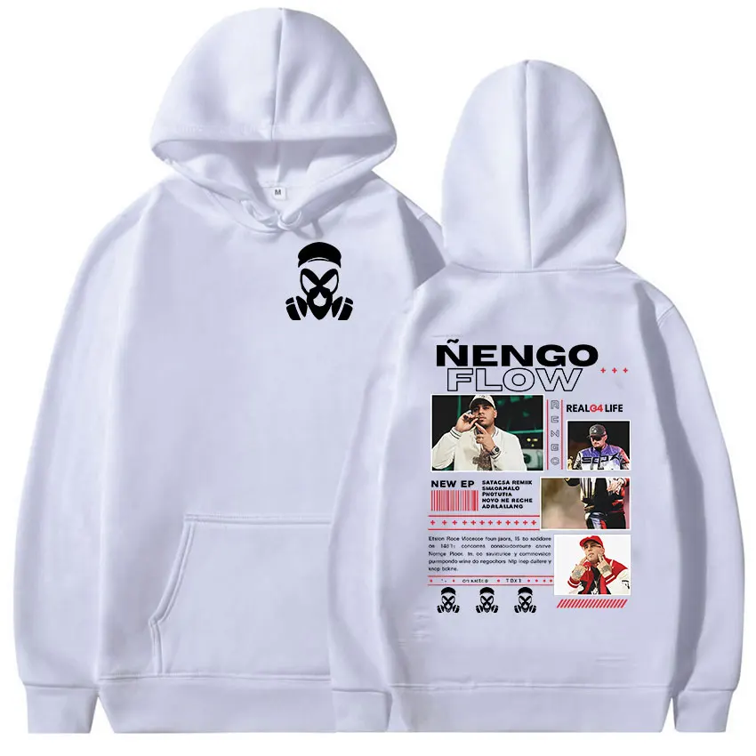Rapper NENGO FLOW PEAL G4 LIFE Album 2025 Hoodie Men's Gothic Hip Hop Pullover Sweatshirt Vintage Long Sleeve Hoodies Streetwear