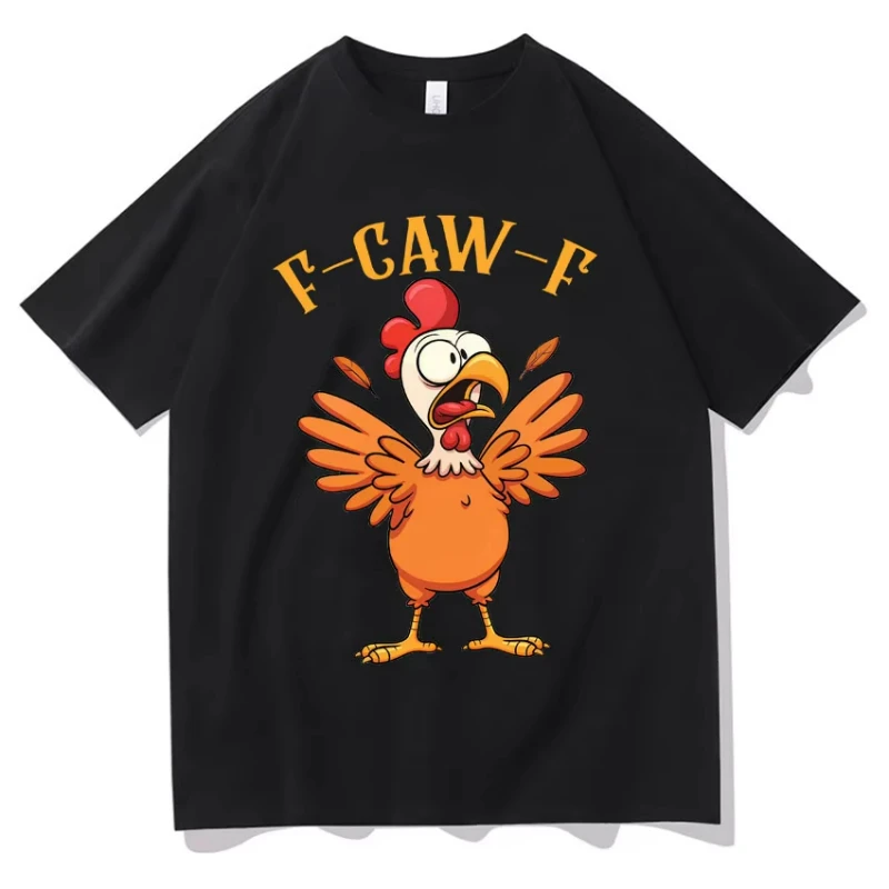 F-caw-f Huhn Lustige Grafik Meme Frauen T-shirt Bequeme Mode Männer Kleidung Hip Hop Flut Tees Heißer Verkauf beiläufige Lose Tops