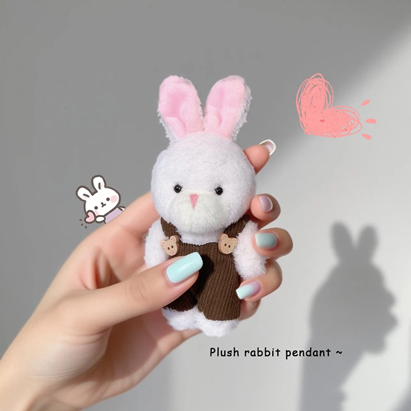 Schattige poeder blusher beer konijn cartoon pop schouderriem liefhebbers rugzak hanger pluche sleutelhanger