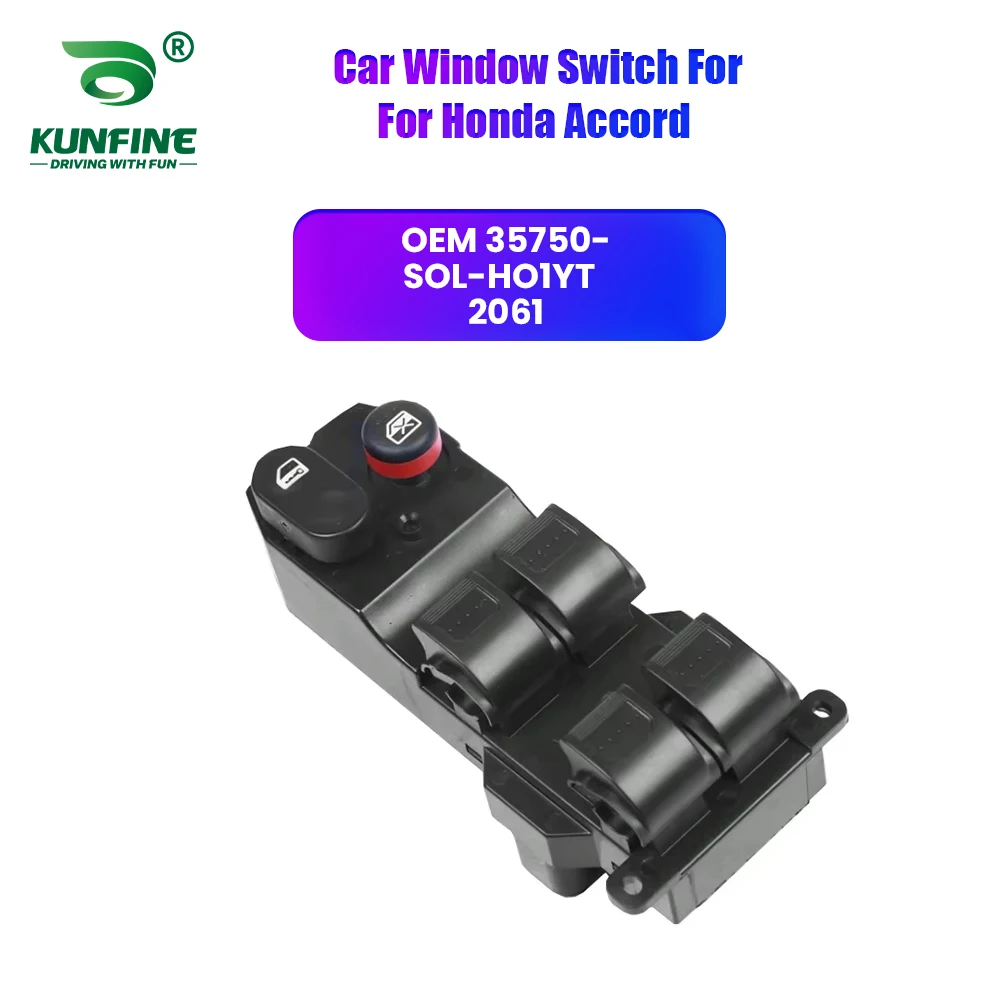 

Car Window Switch Button Front Left Power Master Control For Honda Accord Part NO. 35750-SOL-HO1YT 2061