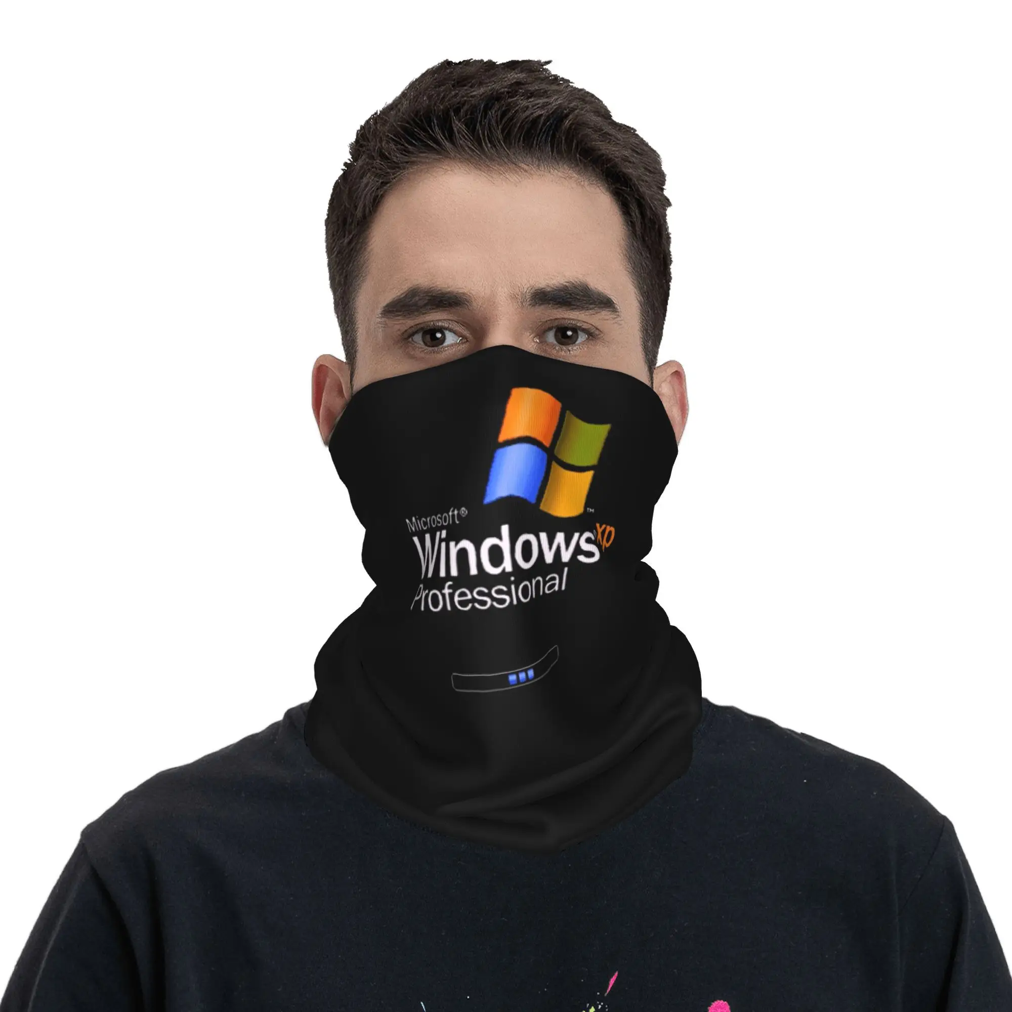 Windows XP باندانا الرقبة الجراب المطبوعة التفاف قناع وشاح دافئ بالاكلافا المشي لمسافات طويلة الصيد للرجال النساء الكبار الشتاء