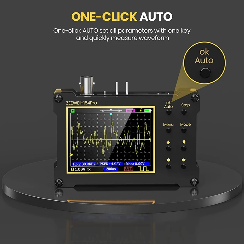 Car Oscilloscope 14 Type Measurement, 40Msa/S Sampling Rate, 18Mhz Bandwidth, 2.4In LCD Display With 10X, 100X Probe