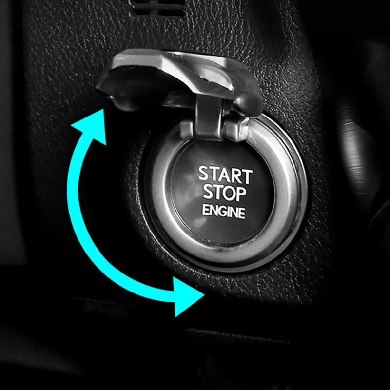 Auto One-Click Start Stop Button Protective Cover for FIAT Abarth Grande Punto 500 Tipo Panda Ducato Freemont Stilo Doblo Fiorin