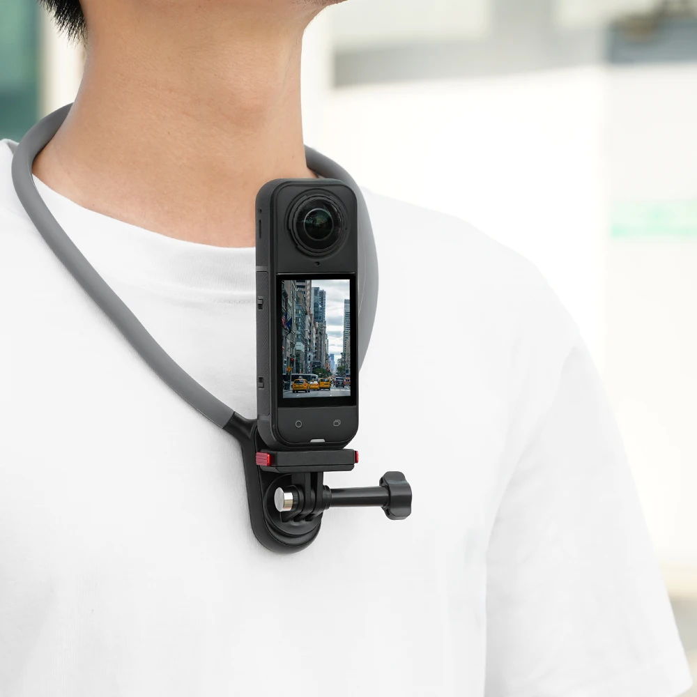 Flymile Nackenhalterung für DJI Action 5/Gopro 13/Insta360 Kamera/Telefon-Halshalterung für Videoaufzeichnung im Innen- und Außenbereich, POV Vlog – Detail 15
