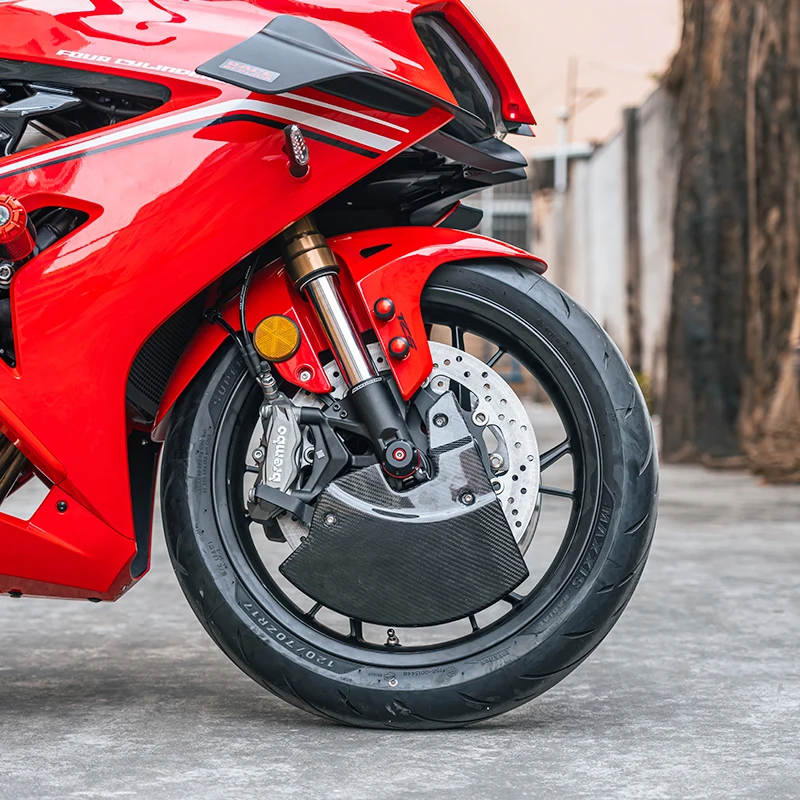 ‌ دراجة نارية ألياف الكربون الجبهة قرص فرامل غطاء ل QJ Moto QJ SRK 800/800RS/RR SRK 600RS قرص فرامل حامي درع